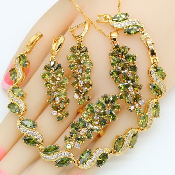 pendant necklaces luxury green peridot gold plated jewelry sets for women earrings necklace pendant ring bracelet christmas birthday gift 23, Silver
pendant necklaces luxury green peridot gold plated jewelry sets for women earrings necklace pendant ring bracelet christmas birthday gift 23, Silver