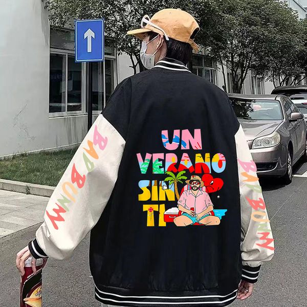 men's hoodies sweatshirts bad bunny un verano sin ti print baseball uniform fleece coat hoodie jacket pullover clothes 230113, Black
men's hoodies sweatshirts bad bunny un verano sin ti print baseball uniform fleece coat hoodie jacket pullover clothes 230113, Black