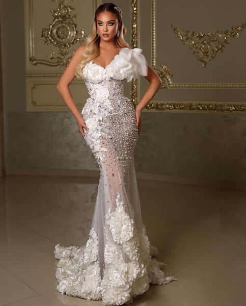 luxury mermaid wedding dresses sleeveless v neck one shoulder beaded sequins appliques formal dresses 3d lace hollow pearls bridal gowns plu, White
luxury mermaid wedding dresses sleeveless v neck one shoulder beaded sequins appliques formal dresses 3d lace hollow pearls bridal gowns plu, White