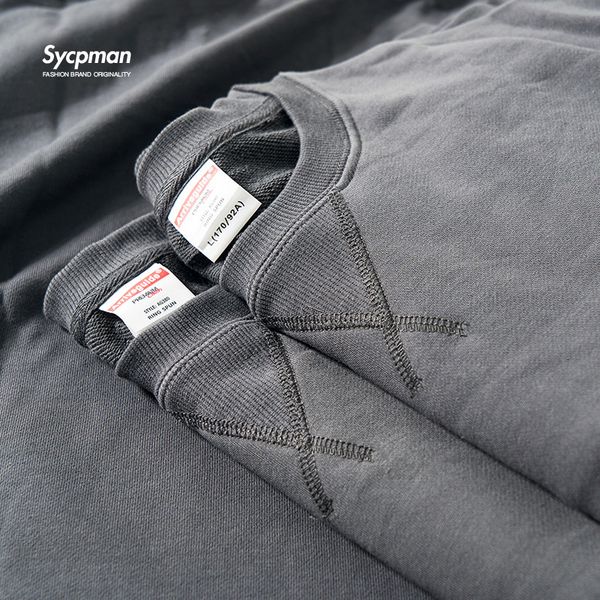 mens hoodies sweatshirts 380g tight match heavy inverted triangle round neck sweater loose versatile solid cotton vintage autum winter long, Black
mens hoodies sweatshirts 380g tight match heavy inverted triangle round neck sweater loose versatile solid cotton vintage autum winter long, Black