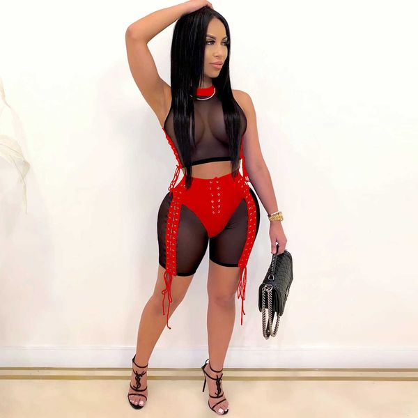 two piece dress echoine sheer mesh bandage lace up and shorts two piece set t230113, White
two piece dress echoine sheer mesh bandage lace up and shorts two piece set t230113, White