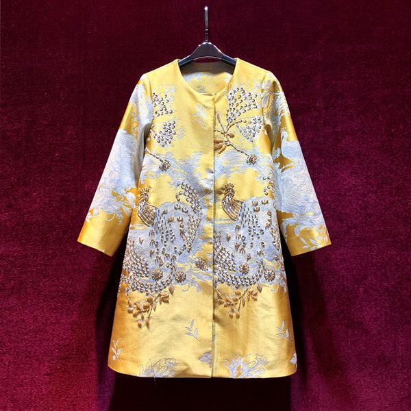trench coats european and american women's wear for winter 2022 long sleeve heavy stitching beads yellow jacquard fashion trench coat x, Tan;black
trench coats european and american women's wear for winter 2022 long sleeve heavy stitching beads yellow jacquard fashion trench coat x, Tan;black