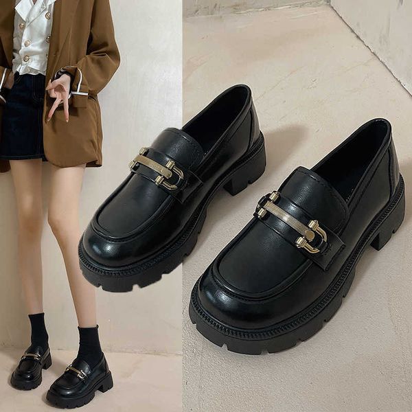 dress shoes british-style black small leather shoes for women new thick soles bean shoes college
dress shoes british-style black small leather shoes for women new thick soles bean shoes college