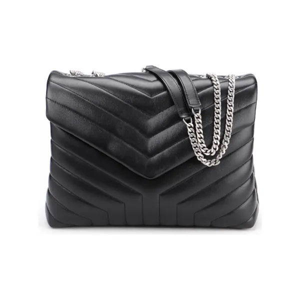 Image of Top 7A Designer LOULOU Shoulder Bag Matelasse Calfskin Y-Quilted Overstitching Leather And Grosgrain Lining Large-capacity Message handbag