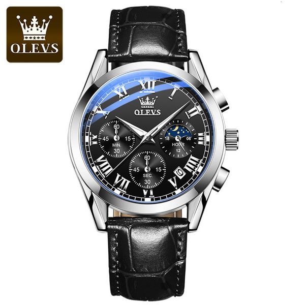 wristwatches olevs quartz watch for men brand luxury watches moon phase waterproof mens watches fashion chronograph wrist watches for men 23, Slivery;brown
wristwatches olevs quartz watch for men brand luxury watches moon phase waterproof mens watches fashion chronograph wrist watches for men 23, Slivery;brown