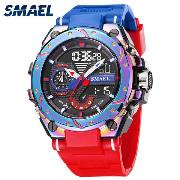 wristwatches quartz watch for men smael wristwatches watcholorful red bracelet 50m waterproof alarm clock analog digitals 8060 sport watches, Slivery;brown
wristwatches quartz watch for men smael wristwatches watcholorful red bracelet 50m waterproof alarm clock analog digitals 8060 sport watches, Slivery;brown