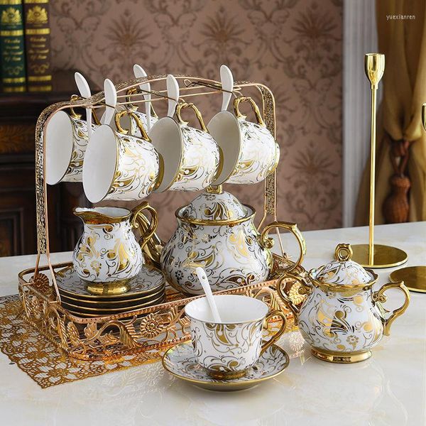 Saucers Cups Nordic Noble Bone China Coffee Pot Cup Saucer Sugar Bowl Set Ceramic Mug Top-grade Tea Spoon, Blue
Saucers Cups Nordic Noble Bone China Coffee Pot Cup Saucer Sugar Bowl Set Ceramic Mug Top-grade Tea Spoon, Blue