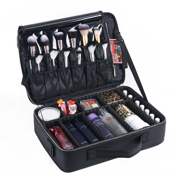 cosmetic bags cases professional multifunctional partition pu cosmetic bag storage double layer heel makeup nail tattoo portable box 230113 
cosmetic bags cases professional multifunctional partition pu cosmetic bag storage double layer heel makeup nail tattoo portable box 230113