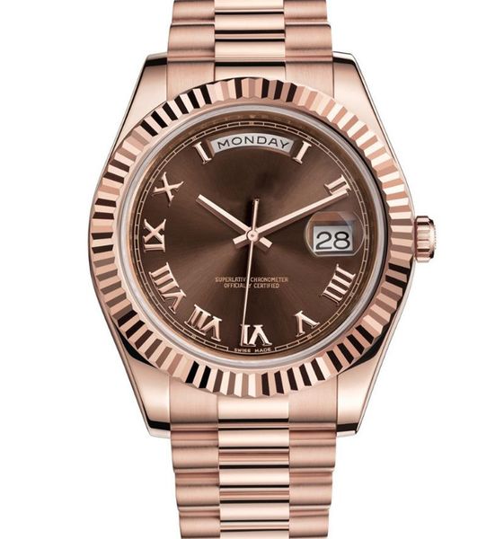aaa mens watch 41mm size day date automatic mechanical movement 18k rose gold stainless steel sapphire glass high-quality president watches, Slivery;brown
aaa mens watch 41mm size day date automatic mechanical movement 18k rose gold stainless steel sapphire glass high-quality president watches, Slivery;brown