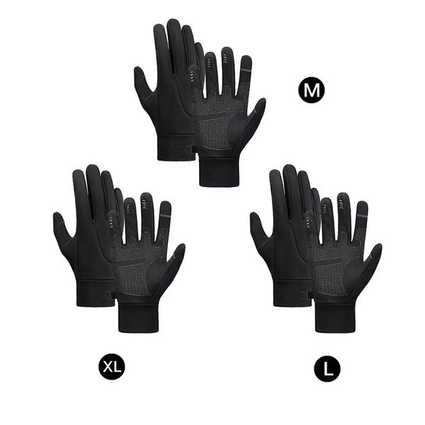 Image of Cycling Gloves Black Winter Warm Men Waterproof Women Touch Screen Sports Fishing Ski Army Outdoor Windproof Non-Slip