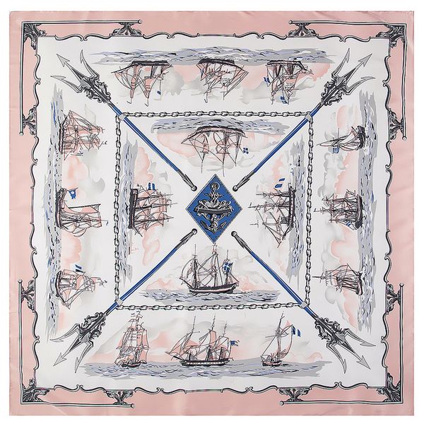 scarves european and american classic sailing ladies luxury brand scarf femal hijab foulard bandana 130cm large square 230106, Blue;gray
scarves european and american classic sailing ladies luxury brand scarf femal hijab foulard bandana 130cm large square 230106, Blue;gray