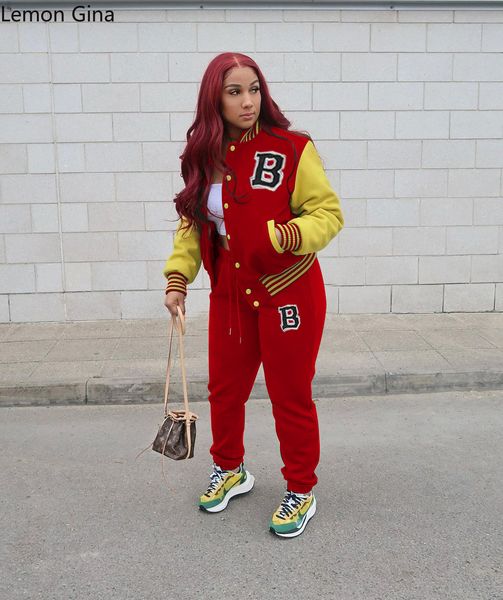 womens tracksuits lemon gina baseball set autumn winter button up patchwork sweatshirt and pants matching two 2 piece outfits 230113, Gray
womens tracksuits lemon gina baseball set autumn winter button up patchwork sweatshirt and pants matching two 2 piece outfits 230113, Gray