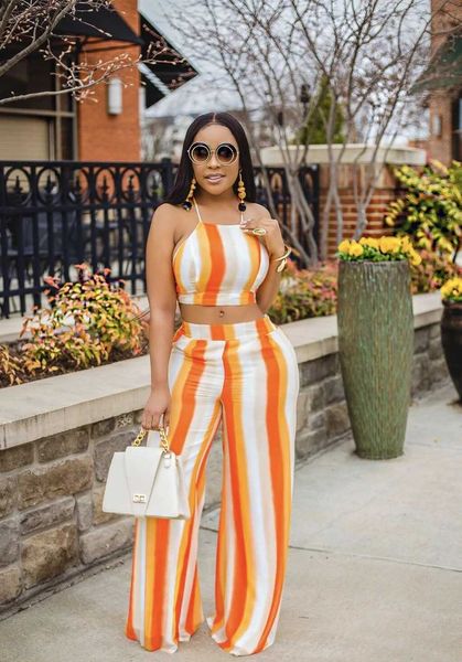 two piece dress echoine 2022 orange striped print strap crop pants set two piece set lace up backless beach holidays suit t230113, White
two piece dress echoine 2022 orange striped print strap crop pants set two piece set lace up backless beach holidays suit t230113, White