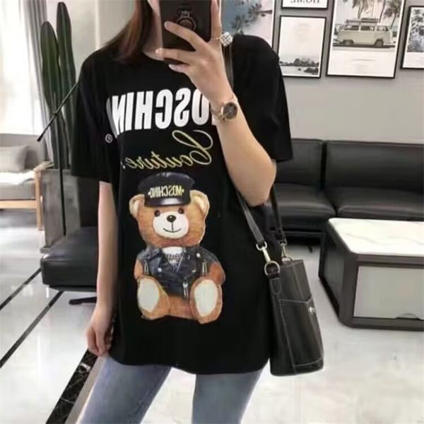 women's t-shirt letter print t shirts black fashion designer summer bear tshirt 100% cotton short sleeve tee mens clothes t-shirt for w, White
women's t-shirt letter print t shirts black fashion designer summer bear tshirt 100% cotton short sleeve tee mens clothes t-shirt for w, White