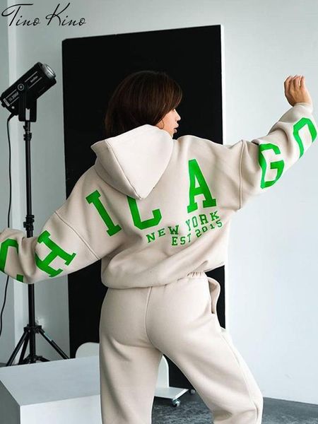 women's tracksuits letter casual two piece set women fleece hooded long sleeve tracksuit autumn winter fashion ladies sport outfits 230, Gray
women's tracksuits letter casual two piece set women fleece hooded long sleeve tracksuit autumn winter fashion ladies sport outfits 230, Gray