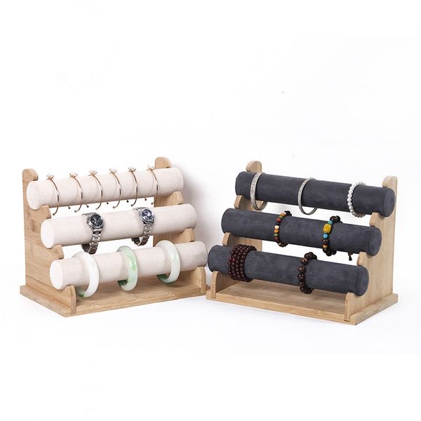 jewelry stand removalbe 3 tier bamboo bracelet display velvet organizer holder bangles storage rack 230113, Black
jewelry stand removalbe 3 tier bamboo bracelet display velvet organizer holder bangles storage rack 230113, Black