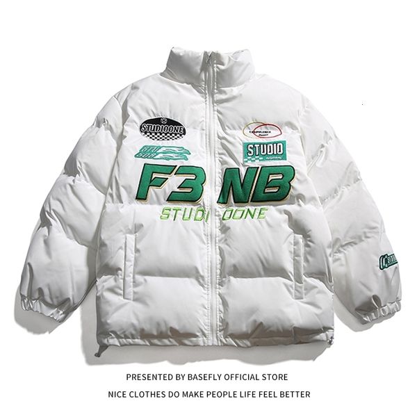men s jackets winter thick warm racing puffer jacket embroidery men parkas couple coat oversize women bomber high street motorcycle 230106, Black;brown
men s jackets winter thick warm racing puffer jacket embroidery men parkas couple coat oversize women bomber high street motorcycle 230106, Black;brown