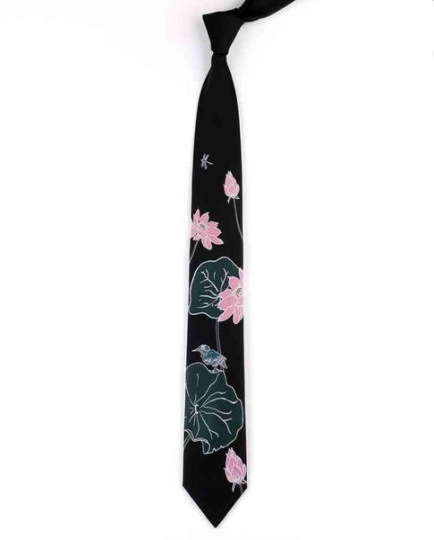 male men039s original design tie female students retro personality gift necktie lotus pond scenery black 7cm6310437, Blue;purple
male men039s original design tie female students retro personality gift necktie lotus pond scenery black 7cm6310437, Blue;purple