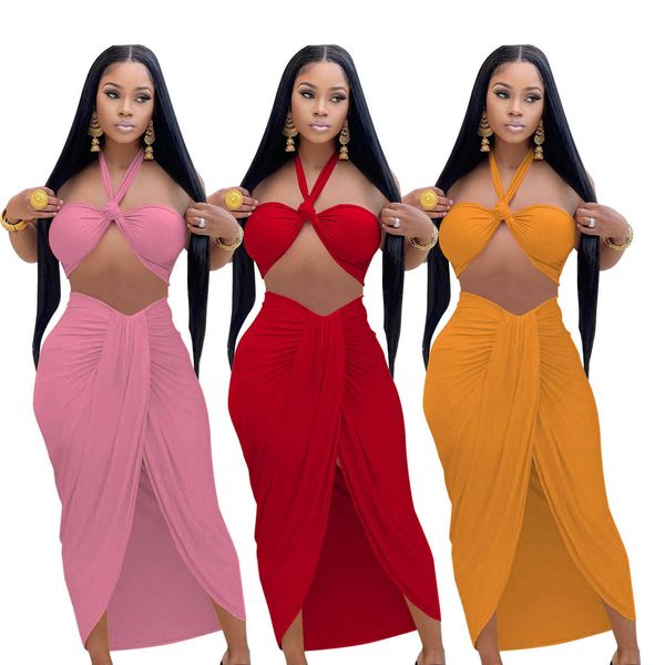 two piece dress echoine summer lace up wrap crop bra and irregular split skirt two piece set hight waist skirt suit beach party outfits t230, White
two piece dress echoine summer lace up wrap crop bra and irregular split skirt two piece set hight waist skirt suit beach party outfits t230, White