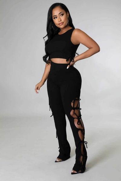 two piece dress echoine 2022 two piece set short crop tank lace up bandage pants fashion side hollow out trousers street outfits t230113, White
two piece dress echoine 2022 two piece set short crop tank lace up bandage pants fashion side hollow out trousers street outfits t230113, White
