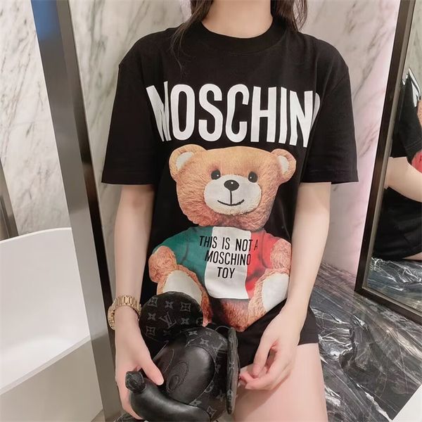 women's t-shirt letter print t shirts black fashion designer summer bear tshirt 100% cotton short sleeve tee mens clothes t-shirt for w, White
women's t-shirt letter print t shirts black fashion designer summer bear tshirt 100% cotton short sleeve tee mens clothes t-shirt for w, White
