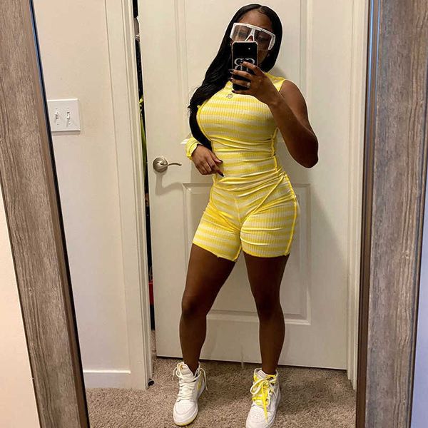 two piece dress echoine striped ribbed one sleeve and shorts two piece set contrast stitch streetwear outfits autumn knitted tracksuit t230, White
two piece dress echoine striped ribbed one sleeve and shorts two piece set contrast stitch streetwear outfits autumn knitted tracksuit t230, White