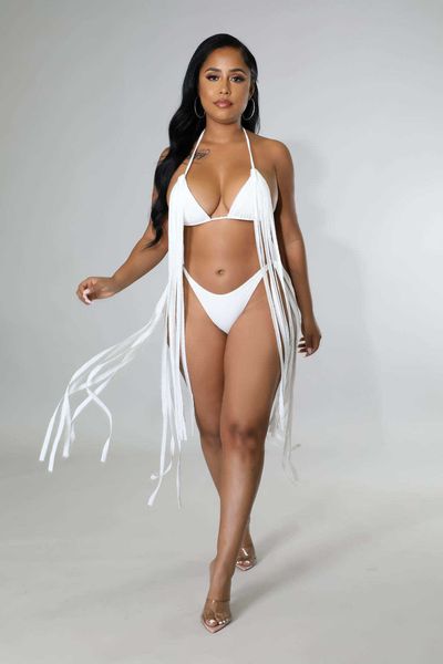 two piece dress echoine 2022 stylish tassel fringe bikini set women swimsuit summer beach bathing suit high waist 2 piece set beachwear woma, White
two piece dress echoine 2022 stylish tassel fringe bikini set women swimsuit summer beach bathing suit high waist 2 piece set beachwear woma, White