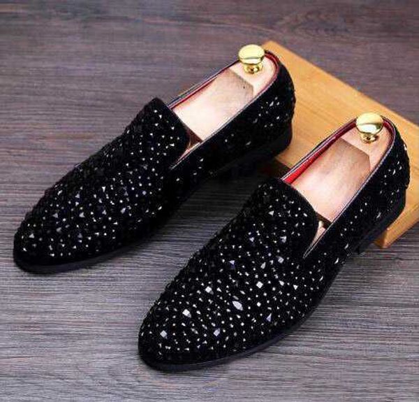 2023 new dandelion spikes flat leather shoes rhinestone fashion mens loafers dress shoes slip on casual diamond pointed toe shoes size38-43, Black
2023 new dandelion spikes flat leather shoes rhinestone fashion mens loafers dress shoes slip on casual diamond pointed toe shoes size38-43, Black