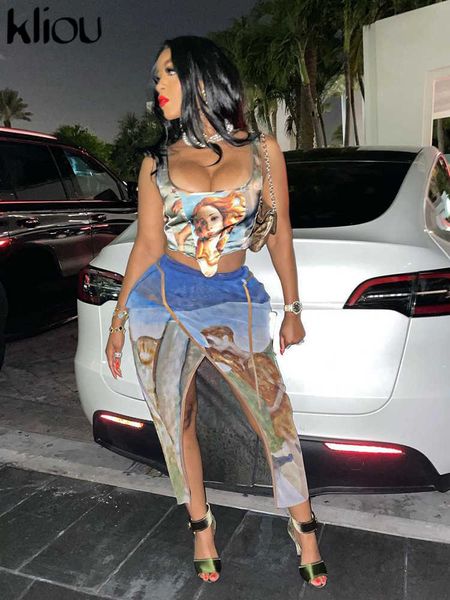 two piece dress aesthetic portrait print two piece set women irregular shape vest mesh see through middle slit nning skinny skirt t230113, White
two piece dress aesthetic portrait print two piece set women irregular shape vest mesh see through middle slit nning skinny skirt t230113, White