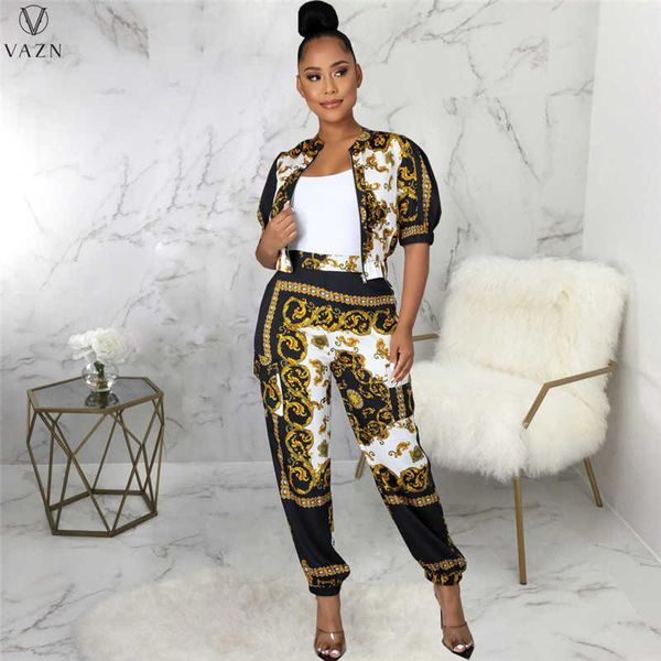 two piece dress new 2021 ladies spring fashion street girl style women suit long sleeve zipper elastic long pants printed sets t230113, White
two piece dress new 2021 ladies spring fashion street girl style women suit long sleeve zipper elastic long pants printed sets t230113, White