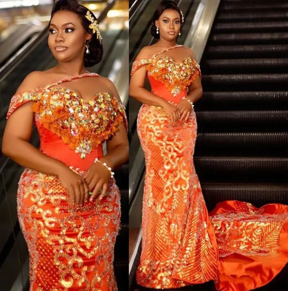 2023 arabic aso ebi orange mermaid prom dresses lace beaded crystals evening formal party second reception birthday engagement gowns dress z, Black
2023 arabic aso ebi orange mermaid prom dresses lace beaded crystals evening formal party second reception birthday engagement gowns dress z, Black