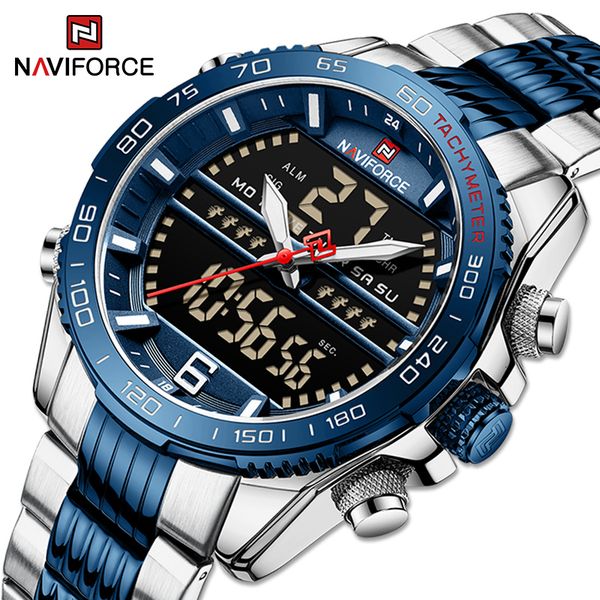 wristwatches luxury brand naviforce digital sport watch for men steel waterproof chronograph clock fashion luminous quartz wrist watches man, Slivery;brown
wristwatches luxury brand naviforce digital sport watch for men steel waterproof chronograph clock fashion luminous quartz wrist watches man, Slivery;brown