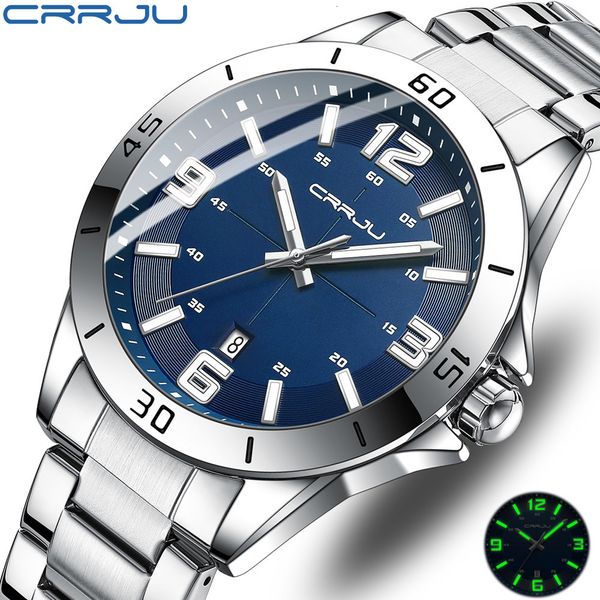 wristwatches crrju fashion men watch quartz stainless steel luxury wristwatch with date business casual watch relogio masculino 230113, Slivery;brown
wristwatches crrju fashion men watch quartz stainless steel luxury wristwatch with date business casual watch relogio masculino 230113, Slivery;brown