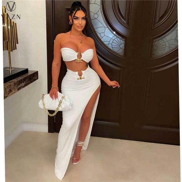 two piece dress 2022 fashion new club party style women suit bikini pure color deep v long dress lady three piece sets t230113, White
two piece dress 2022 fashion new club party style women suit bikini pure color deep v long dress lady three piece sets t230113, White