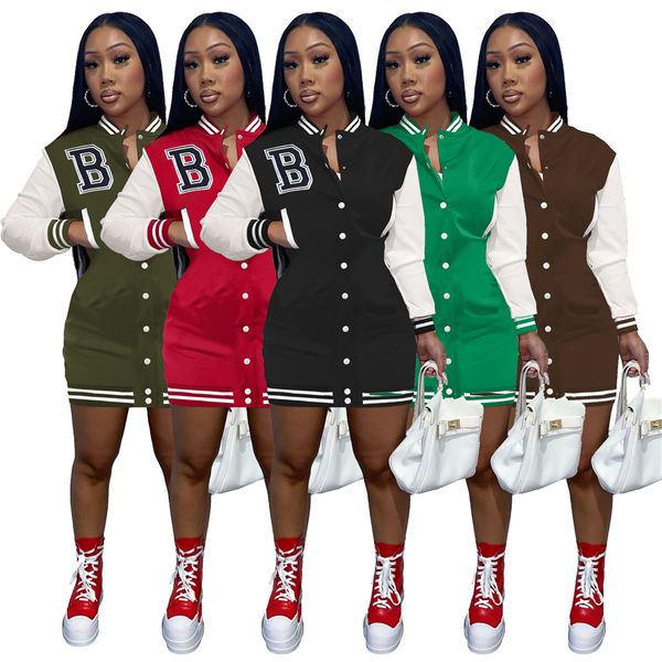 fall winter baseball dresses women leather sleeve fleece bodycon dress spring autumn clothes casual embroidery b letters mini skirt fashion, Black;gray
fall winter baseball dresses women leather sleeve fleece bodycon dress spring autumn clothes casual embroidery b letters mini skirt fashion, Black;gray