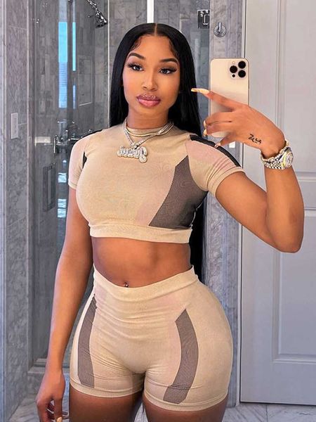 two piece dress panelled two piece set women casual o-neck bare midriff crop high waist shorts skinny activewear female outfits t230113, White
two piece dress panelled two piece set women casual o-neck bare midriff crop high waist shorts skinny activewear female outfits t230113, White