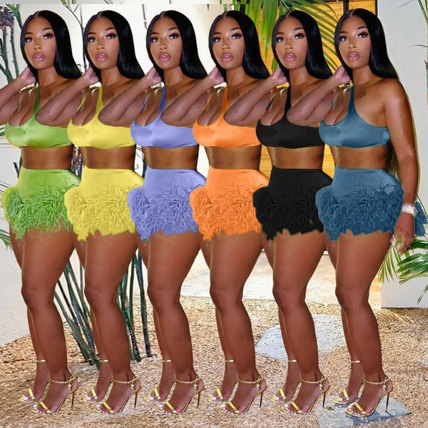 two piece dress echoine solid feather fringe shorts crop two piece set summer streetwear women bodycon tracksuit party outfits 2022 t230113, White
two piece dress echoine solid feather fringe shorts crop two piece set summer streetwear women bodycon tracksuit party outfits 2022 t230113, White