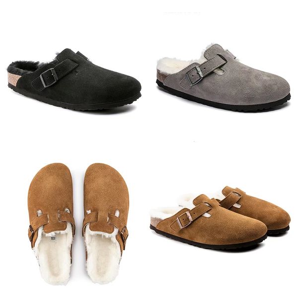 designer birkens tock clogs sandals men women furry slide slippers boston soft footbed clog uede leather buckle strap shoes, Black
designer birkens tock clogs sandals men women furry slide slippers boston soft footbed clog uede leather buckle strap shoes, Black