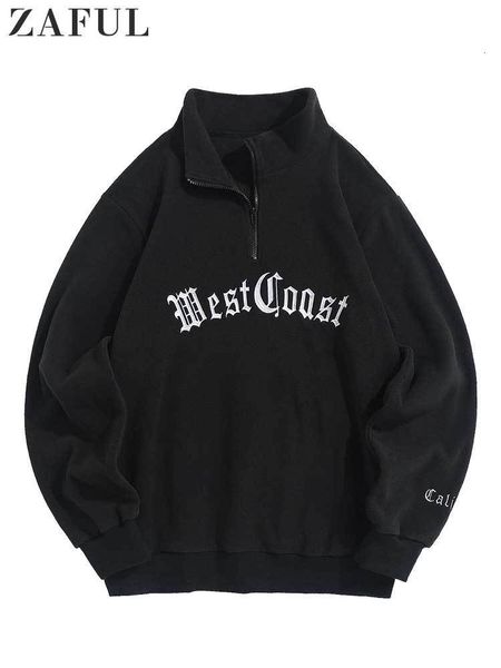 men's hoodies sweatshirts hoodie for men polar fleece letter embroidered turtleneck streetwear pullover zipper warm sweats 230113, Black
men's hoodies sweatshirts hoodie for men polar fleece letter embroidered turtleneck streetwear pullover zipper warm sweats 230113, Black