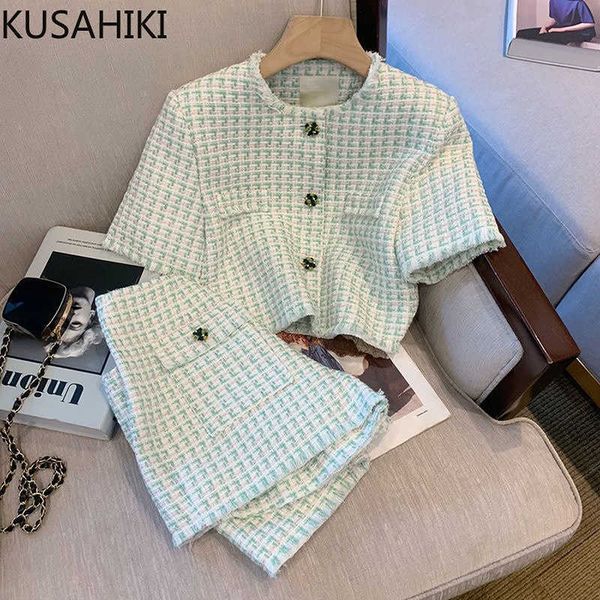 two piece dress kushaiki fashion plaid women sets short sleeve o-neck high waist shorts 2022 summer korean two pieces outfits t230113, White
two piece dress kushaiki fashion plaid women sets short sleeve o-neck high waist shorts 2022 summer korean two pieces outfits t230113, White