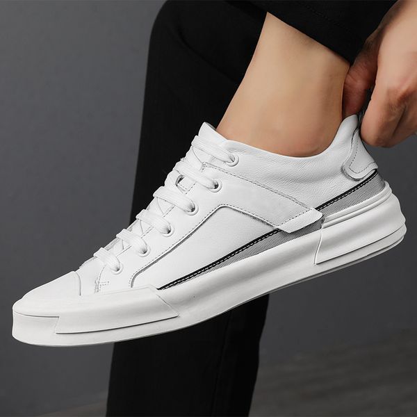 dress shoes fashion men lace up genuine leather casual comfortable oxfords white flats breathable 230114, Black
dress shoes fashion men lace up genuine leather casual comfortable oxfords white flats breathable 230114, Black