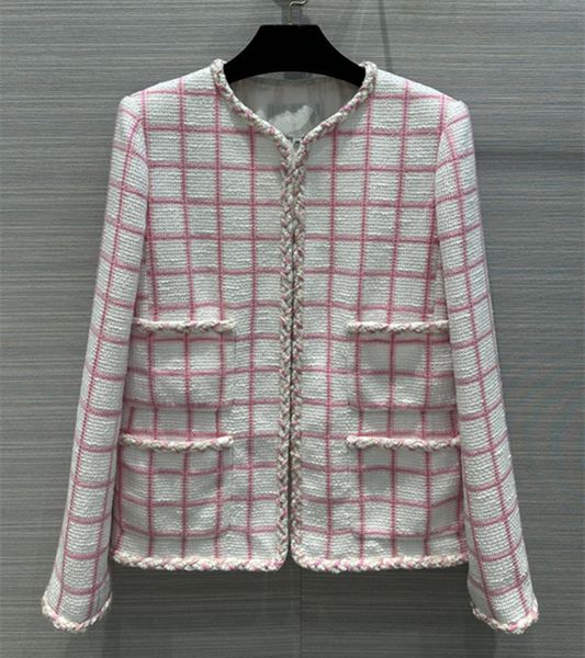 wool & blends europe and the united states women's 2022 winter new long sleeve plaid multi-pocket pink fashion tweed coat, Black
wool & blends europe and the united states women's 2022 winter new long sleeve plaid multi-pocket pink fashion tweed coat, Black