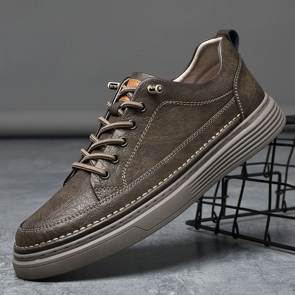 dress shoes all season genuine leather men's casual trendy lace up slip resistant outdoor walking board men 230114, Black
dress shoes all season genuine leather men's casual trendy lace up slip resistant outdoor walking board men 230114, Black