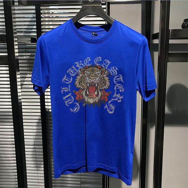 men's fashion short-sleeved t-shirt rhinestone design tiger pattern male tees streetwear new summer style man clothing m-5xl, White;black
men's fashion short-sleeved t-shirt rhinestone design tiger pattern male tees streetwear new summer style man clothing m-5xl, White;black