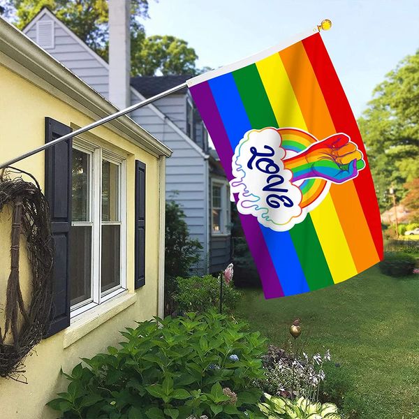 gay pride rainbow flag 3x5 ft lgbt fist banner lgbtq lesbian gay bisexual transgender sign for outdoor celebration party decoration garden p, Black;brown
gay pride rainbow flag 3x5 ft lgbt fist banner lgbtq lesbian gay bisexual transgender sign for outdoor celebration party decoration garden p, Black;brown