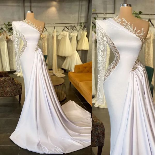 elegant mermaid prom dresses one long sleeve bateau appliques sequins satin floor length celebrity formal 3d lace hollow evening dresses plu, Black
elegant mermaid prom dresses one long sleeve bateau appliques sequins satin floor length celebrity formal 3d lace hollow evening dresses plu, Black