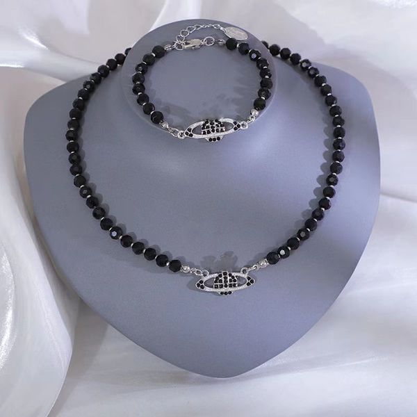 saturn black crystal single layer full diamond necklace punk dark style collarbone chain can be worn by men and women, Silver
saturn black crystal single layer full diamond necklace punk dark style collarbone chain can be worn by men and women, Silver