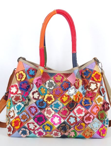 women's shoulder bags designers luxurys handle bag leather cowhide daily petal floral split joint vintage rainbow black / white
women's shoulder bags designers luxurys handle bag leather cowhide daily petal floral split joint vintage rainbow black / white