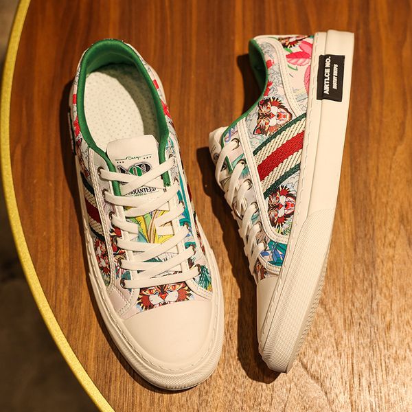 dress shoes men casual autumn street luxury tiger print flats skateboard trend high end sneakers 230114, Black
dress shoes men casual autumn street luxury tiger print flats skateboard trend high end sneakers 230114, Black
