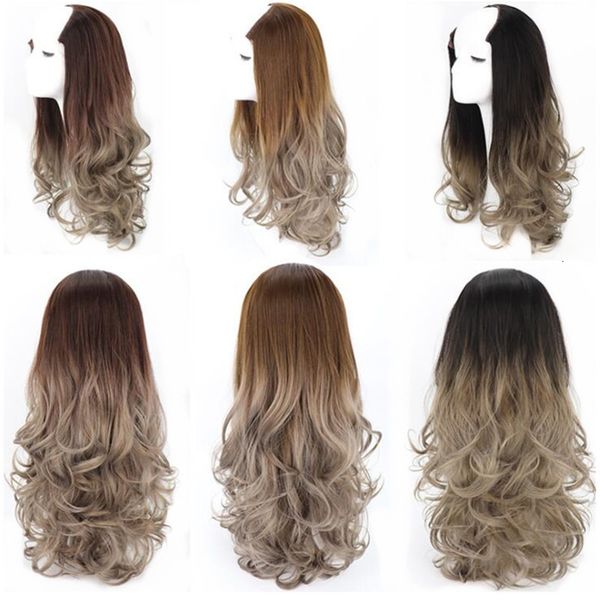 synthetic s u shaped 22inch long wavy for women black brown ombre 34 half hair piece s daily use 230114
synthetic s u shaped 22inch long wavy for women black brown ombre 34 half hair piece s daily use 230114